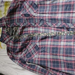 Plaid button down shirt